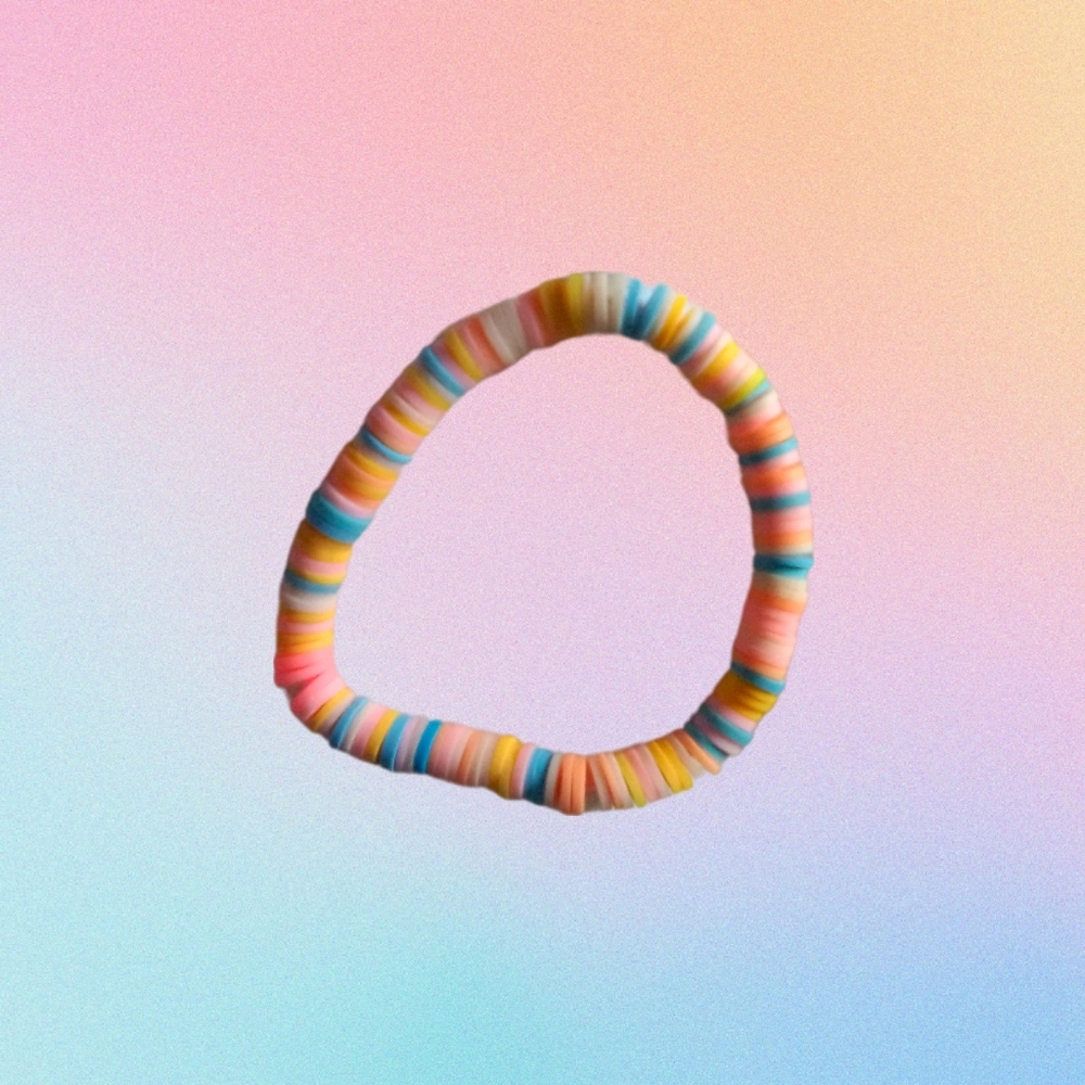 Pastel Clouds Bracelet Heishi Bead Bracelet Handmade By mxsha beads